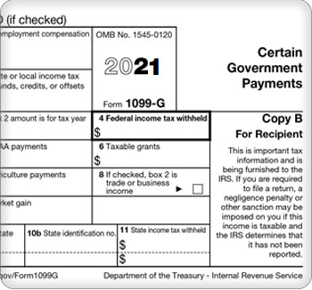 Form 1099-G, Certain Government Payments.