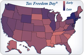 Tax Freedom Day by State and Rank