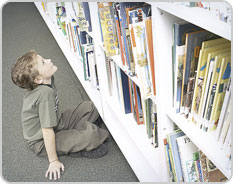 Child at library