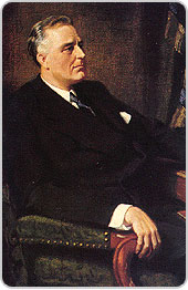 Portrait of President Franklin D. Roosevelt. Credit National Archives