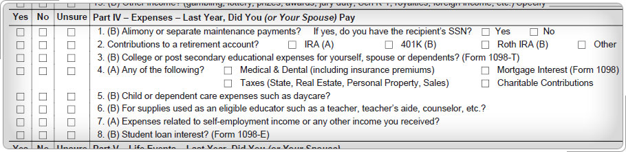 Form 1040, Tax and Credits section.