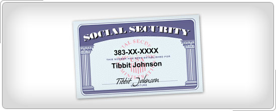 Tibbit Johnson's social security card.