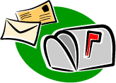 Envelopes and a mailbox
